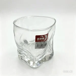 لیوان بلور دفرمه شفاف برند دلی Deli glass دست 6 عددی