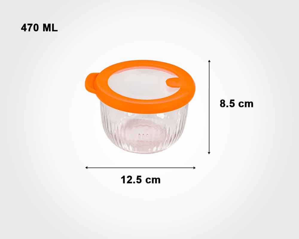 ست ظرف شیشه ای دربدار لیمون مدل گرد شیاردار - تصویر 10